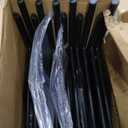 Amazon Basics Sturdy Foldable Plastic Chair, Portable, 350-Pound Capacity, Black, 6-Pack