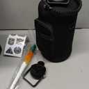 Insulated Water Bottle 128oz,Triple Wall Vacuum Stainless Steel(Dishwasher Safe),Leak Proof & Non-BPA,Flask Jug with Paracord Handle & Straw Spout Lids Sports Black