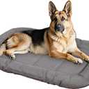 KHONSU PET Durable Dog Bed Tough and Tear Proof Dog Crate Bed, 800lbs Tear Strength PVC-Backed Waterproof Ped Bed Mat Indoor & Outdoor Use for Dogs up to 90 lbs (XL(42"x29"x3", Gray)