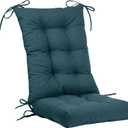 ROFIELTY Tufted Rocking Chair Cushions, Indoor/Outdoor, Non-Slip Bottoms. Adirondack Chair Cushions for Every Scenario. (Deep Blue) (Deep Bule)