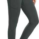 baleaf Women's Fleece Lined Leggings Water Resistant Thermal Winter Warm Tights High Waisted with Pockets Running Gear (Small, A-grey-27)