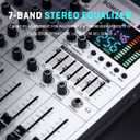 BOMGE 12 Channel Mixer Audio Console,Professional Music DJ Mixing Board with 256DSP Bluetooth MP3 Player 48V 7-Stage Equalizer Supply USB Recording for Studio Karaoke Live Performance (12 Channel)