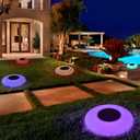Solar LED Lights Inflatable,Swimming Pool Light Solar Floating Light Floating Pool Lights with Multi-Color LED Waterproof for Outdoor Garden (L) 1pc