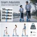 Scooters for Kids 8-12, Teens & Adults - Hand Brake & Bell, 8-inch Wheels, Adjustable Height, Foldable KIck Scooter, Upgrade Framework, Max Load 240LBS