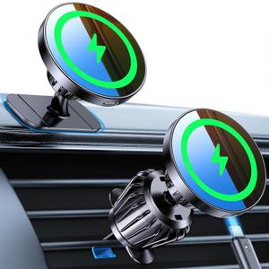 Kaistyle for MagSafe Car Mount ChargerStronger MagnetsMagnetic Wireless Car Charger with Dashboard Pad Mounting Phone Holders for Your Car Accessories for Women Men Car Mount for iPhone 17 16 15 14