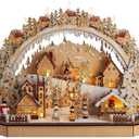 15-inch Battery-Operated Led Village Tablepiece 18" Multi Color