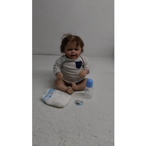 Pinky Reborn 24 Inch Reborn Toddler Baby Doll Boys Realistic Soft Silicone Newborn Babies Dolls Gift Set for Kids Age 3+