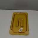 Carlisle FoodService Products 10490U13 StorPlus High Heat Universal Handled Food Pan Lid, Quarter Size, Amber