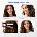 Crimper Hair Tool, Mini Hair Crimper for Women Heating up 390F, Waver Curling Iron with Europe UK Adapter Plug, Double Voltage Crimping Iron for All Style (9.5 Inch/1.5 Inch)