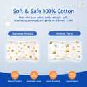 Toddler Pillow with Pillowcase, Breathable & Cozy Machine Washable Kids Pillow with Pillowcase, 21.6x13.8 Ergonomic Children Pillow for Boys and Girls Aged 6-12 (Rabbit, Height 3)