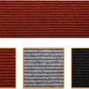 Ottomanson Non Slip Stair Treads Indoor – Peel and Stick Carpet Stair Treads for Wooden Stairs, Self Adhesive Anti Slip Stair Pads for Kids & Pets – 7.9" x 29.9", 14 Pack – Red