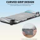 PAWDIARY Soft TPU Switch 2 Protective Case, Clear Cover Skin for Switch 2 2025 Console & Comfort Grip Switch 2 Controller Shell, Transparent Checkered Design New Switch 2025 Accessories