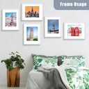 BESCRCL 11x14 Picture Frame White Set of 6, Display Pictures 8x10 with Mat or 11x14 without Mat, Photo Frames for Wall Mounting