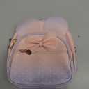 KL928 Girls Mini Backpack Bowknot Polka Dot Cute Small Daypacks Convertible Shoulder Bag Purse for Women (Pink#light Purple)