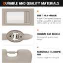 Left & Right Sun Visor with Light for 2008-2013 Toyota Highlander, Driver & Passenger Side Beige Sunvisor Replacement 74320-48500-B0 74320-0E050-B0