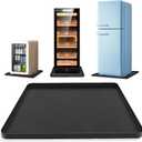 Mini Fridge Mat, 19.7x19.7x0.6 Inch Silicone Protective Drip Tray with Raised Edge - Leak Proof Floor Guard for Water Dispenser, Washer, Dryer, Pet Bowls - Easy Clean & Foldable