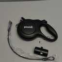 26ft Dog Leash Retractable with Chew Proof Extender, Upgraded Heavy Duty Retractable Dog Leash with Poop Bag Holder,Anti-Slip Grip, Reflective Leashes for Medium Large Pets 33lbs-110lbs (Black)