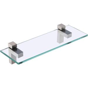 KES Bathroom Shelf, Tempered Glass Shelf 14 Inch 8MM-Thick Wall Mount Rectangular, Brushed Nickel Bracket, BGS3201S35-2