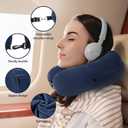 HOMEE Travel Neck Pillow Stuffable with Clothes,Soft Plush Stuffable Travel Pillow,Adjustable U-Shapes Airplane Plane Travel Pillow Storage Bag,Only Travel Pillowcase,No Filler