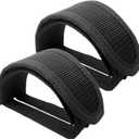 Medsuo 1 Pair Bike Pedal Strap Toe Clips Straps Tape Adjustable Anti-Slip Double Adhesive Bicycle Feet Straps - Black