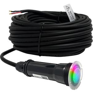 Direct Replacement for Pentair Globrite Color Led Pool Light - 1.5 Inch 100ft Cord 12VAC RGB Changing Swimming for Inground Pools/Spa