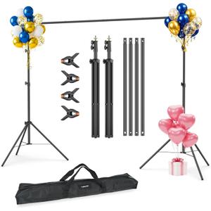 LINCO Lincostore Backdrop Support Stand Kit 10x7.1ft Adjustable Photography Studio Photo Background Support System with Carrying Bag for Green Screen Muslin, 4173-U (10ft Wide 7.1ft high)