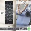 Gaiam Yoga Mat Classic Print, 4mm Non-Slip Mat (Mystic Ink)