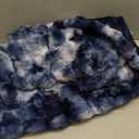 BENVWE Fluffy Faux Fur Throw Blanket for Couch, Soft Plush Thick Cozy Fuzzy Luxury Minky Bubble Blanket for Home Living Room Decor Gift for Women, Navy Blue, 51" x 63", 1100GSM