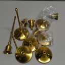 Set of 6 Brass Gold Candle Holders for Taper, Vintage Candlestick Holder Decorative Metal Candle Sticks Home Decor Centerpieces for Table Mantel Festive Decorations