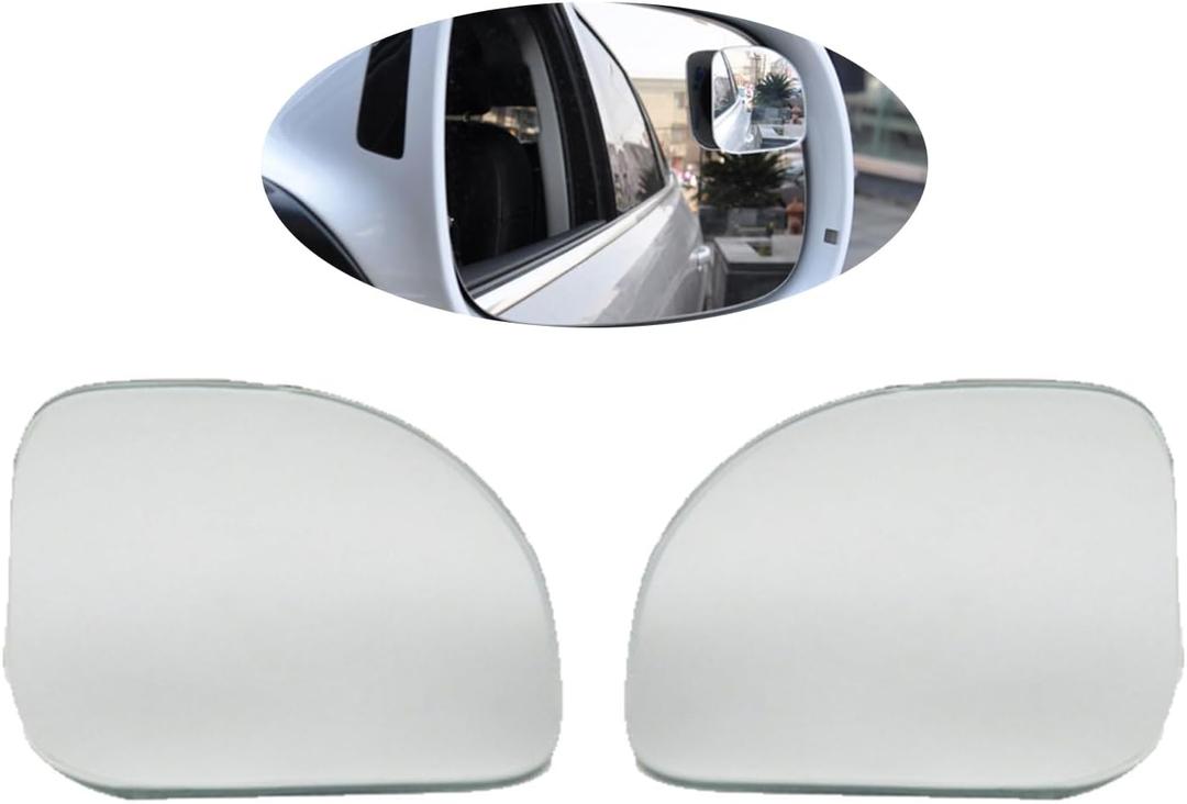 1 Pack 2 Pcs Car Blind Spot Mirror -Convex Glass Angle Adjustable For Side Rearview Mirrors, Wide Angle Frameless Adjustable Stick On Mirror, Fits For All Suv, Truck,Cars (Sector)