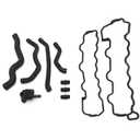NLQR Valve Cover Gaskets Set of 2, Compatible with Mercedes-Benz ML320 E320 CLK320 C280 SLK320 C240 C320N 1998-2005, Replace VS50758R 1120180382 1120180482 1120180282 20180482, Breather Hose kit