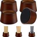 Furniture Raisers Bed Risers - 2 Inch Wooden Circle Heavy Duty Furniture Height Extenders Lifts for Sofa Couch Desk Chair Table Base Raising Space, Convenient Store and Cleaning, Pack of 4
