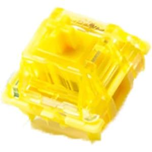 GATERON Phantom Yellow Keyboard Switches, RGB LED Linear 50gf Key Switches for MX Mechanical Keyboard (Yellow, 110PCS)