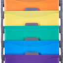 Amazon Basics 36-inch Hanging File Folders, Space Saving Multicolor Organization System with Pockets, Portable Letter Size Paper Storage for Home Office, School & Classroom