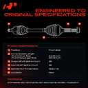 A-Premium Pair (2) Front CV Axle Shaft Assembly Compatible with Honda Civic 2006 2007 2008 2009 2010 2011 2012 2013 2014 2015 L4 1.8L, Automatic Transmission, Driver and Passenger Side