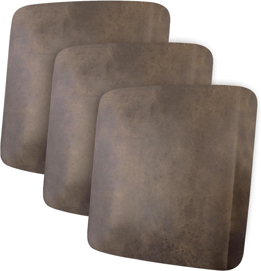 Leather Look Couch Cushion Covers Sofa Seat Slipcovers Sets Couches Furniture Protector for Sectional Armchair Loveseat Pets Kids Stretch Spandex Fabric (3 Cushion Sofa, Brown)