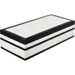 Handicrafts Home Decorative Storage Box 10x4.5  Remote Control Holder, Jewelry Organizer, Modern Decorative Box with Lid, Boho Chic Home Dcor Accent, Vintage Memory Box for Living Room Shelf Dcor (MONO-COURT)