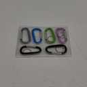 6PCS Black Carabiner Caribeaner Clip,3" Large Aluminum D Ring Shape Carabeaner with 6PCS Keyring Keychain Hook (Multi-color)