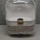 Makeup Organizer Countertop, Skincare Holder Bathroom Counter Organizer, Storage Box Cosmetic Display Cases, Teen Girl Gifts Make up Organizers for Vanity, Dresser (Rose Gold)