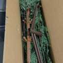 Marzzi Cypress 6FT Christmas Tree with Lighted Star Garland, Artificial Sparse Ornament Christmas Tree with 400 LED Lights, Moon Star String Lights for Holiday Decoration (Green)