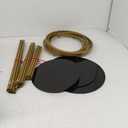 chamvis Gold Metal Plant Stand, 3 Pcs Tall Cylinder Pedestal Stands for Parties and Weddings, Gold Round Cylinder Tables for Living Room and Patio Decor