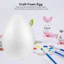 STOBOK 2Pcs 8-Inch Foam Eggs for Crafts White Polystyrene Eggs for DIY Painting School Projects Easter Party Decorations