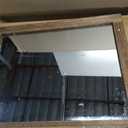 AAZZKANG Rustic Wood Mirror Rectangle Decorative Wall Hanging Mirrors with Frame Large 20"x16" for Bedroom Living Room Bathroom Home Entryway