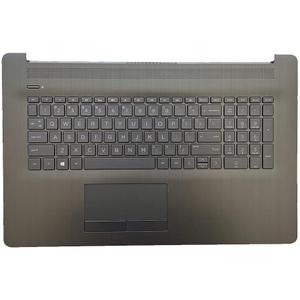 Replacement Laptop Upper Case Palmrest Backlit Keyboard Non-PTP Touchpad Assembly Part for HP 17 by/CA L22749-001 Gray