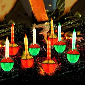 Oviejo Bubble Lights for Christmas Tree,8FT Christmas String Lights with 8 Bubble Lights(1 Spare),C7/E12 Base LED Bubble String Lights for Holiday/Yard/Garden/Patio Decor