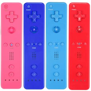 Yosikr Remote Controller for Wii/Wii U, with Silicone Case and Wrist Strap (4 Pack, Pink+Deep Blue+Blue+Red)
