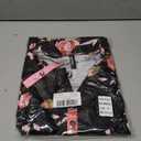 Gocolloa Womens Plus Size Tops Tunic Short Sleeve V Neck Floral Print Shirts Summer Casual Loose Blouse (Black, XXXL)