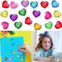 2 x Leesgel 180pcs 3D Heart Rhinestone Stickers - Valentine's Day Crafts Kit with Self-Adhesive Gems for Kids Party Favors, DIY Cards & Home Decor (Sparkling Colorful Designs)