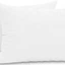 ROYALE LINENS 14 x 22 Pillow Insert - Down Alternative Throw Pillows Insert - Square Pillow Pack of 2 White - Bed & Couch Pillows - Inner Cushion for Bed, Cushion for Living Room - Shams Stuffer