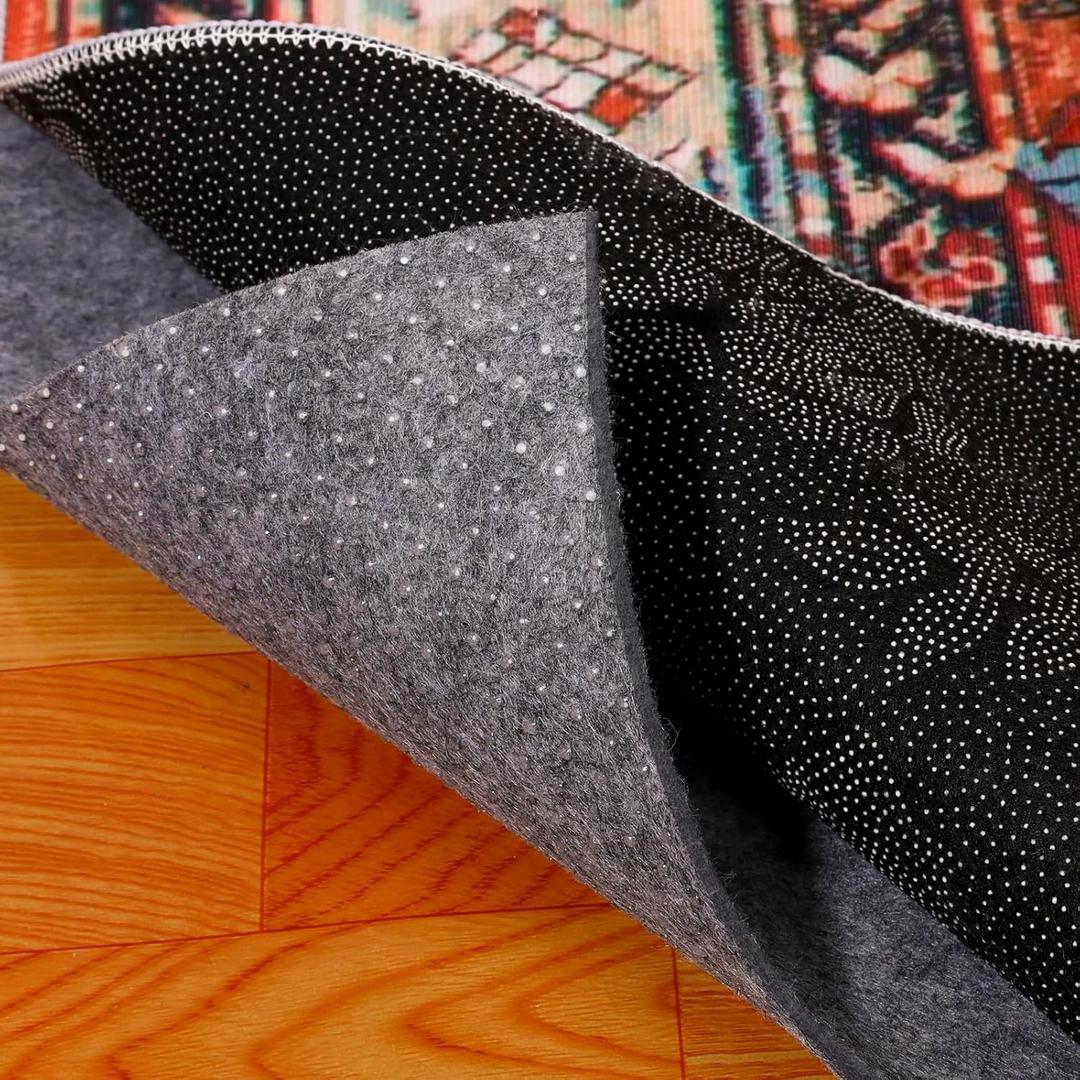 Non Slip Rug Pad 5 x 7 Ft, Felt Under Rug Cushioning, Carpet Padding for Area Rugs on Hardwood, Laminate & Tile Floors, Keeps Rugs Secure